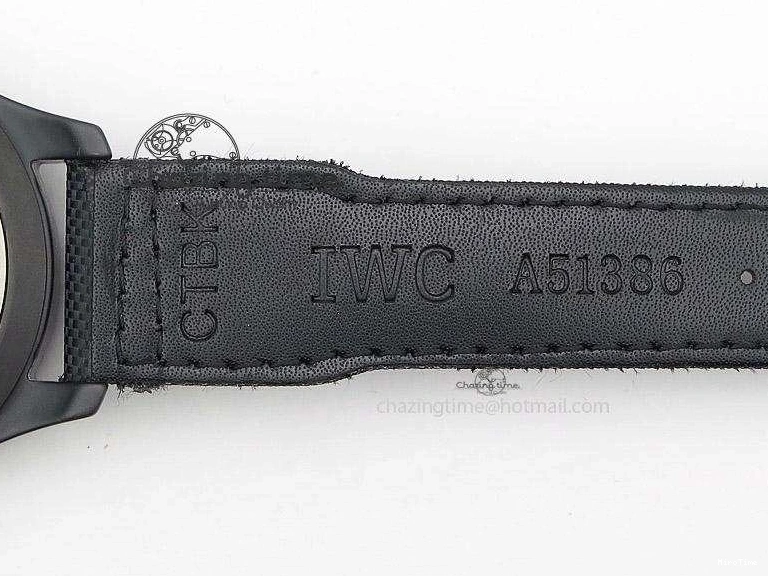 MIROTIME 0417 Durable Big Pilot 5019 Ceramic Case Black Dial Green Markers Asian 23J 7396